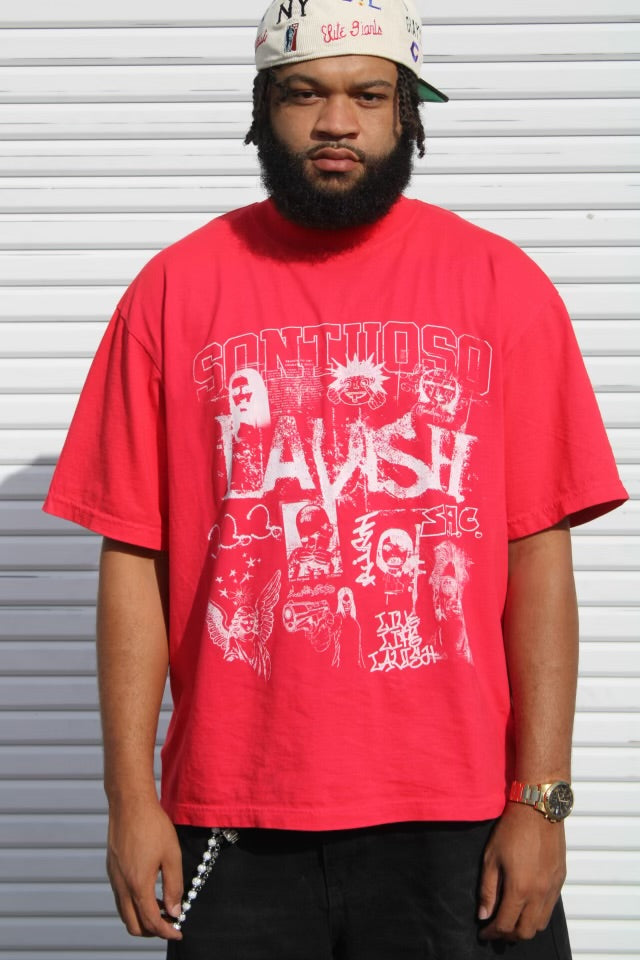 RED “LAVISH” TEE