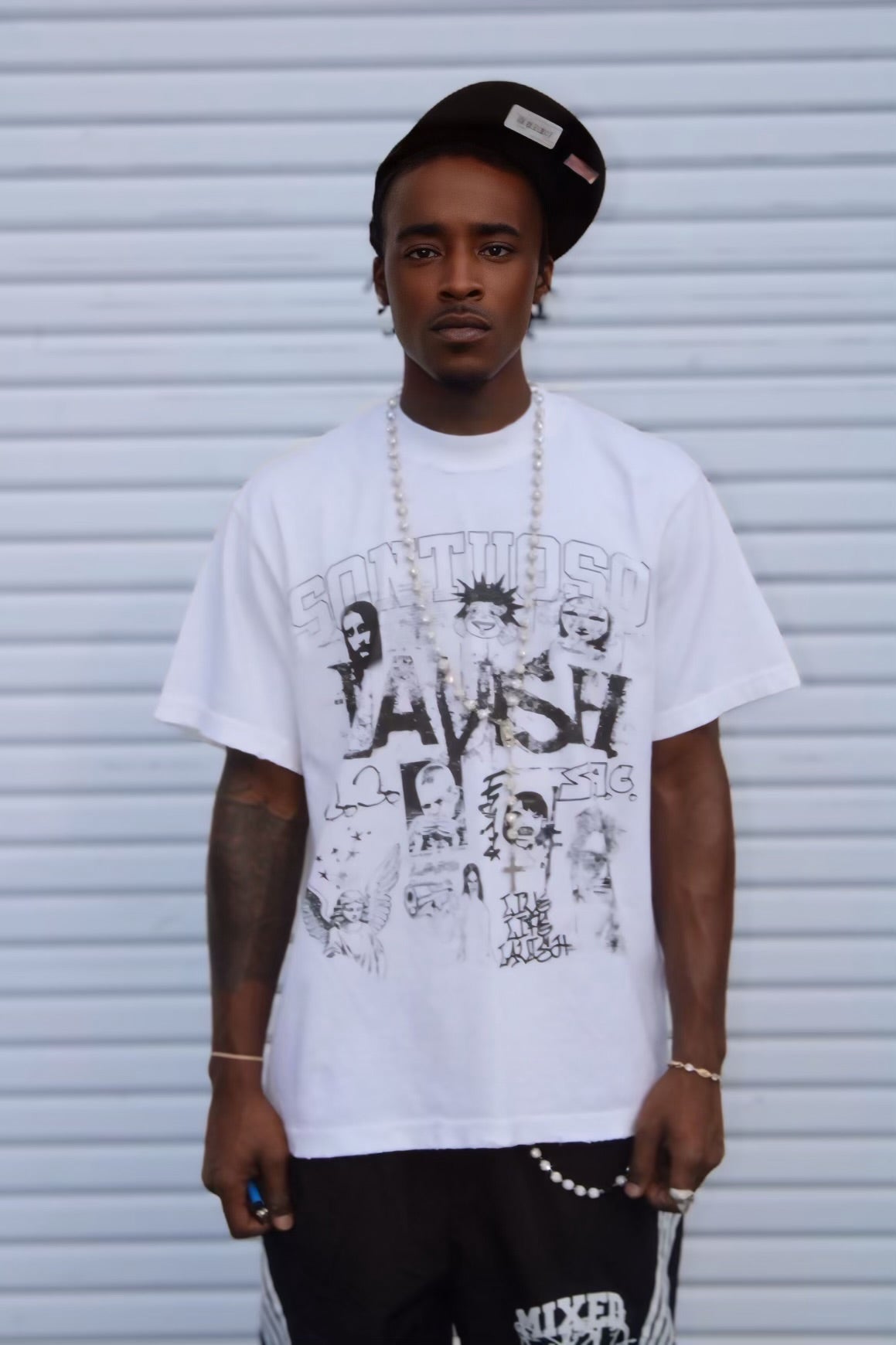 WHITE “LAVISH” TEE